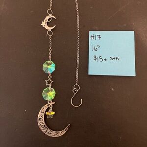 Silver Moon and Star Dreamcatcher